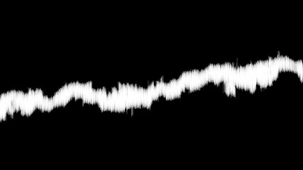 White jagged line graph on black background representing data fluctuation chart abstract - Powered by Adobe