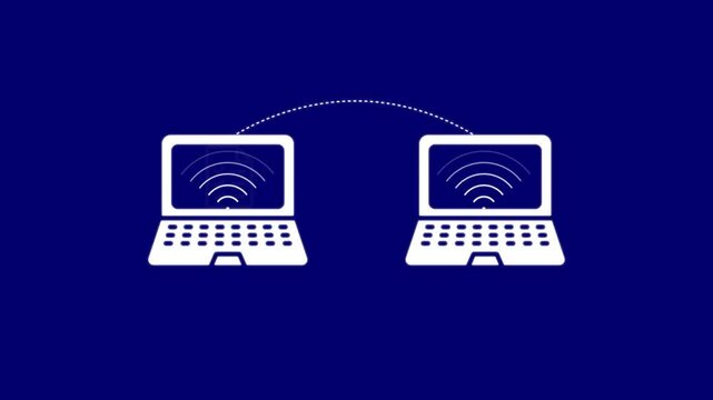 Animated data transfer, transfer files, file sharing concepts animation. digital system, information sharing. Suitable for business marketing, 4K Video motion graphic