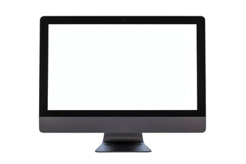 Fototapeta premium Modern Sleek All-in-One Desktop Computer Monitor Blank Screen Mockup, Ready for Your Content