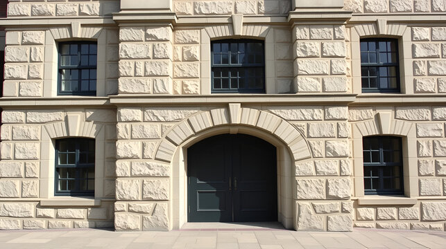 neo georgian quoins alternating large and small stones at buildi