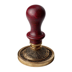 Elegant Wax Seal Stamp with Intricate Design on white background