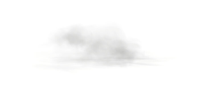 Realistic White Cloud Cutout with Soft Edges and Transparent Background for Weather, Sky, or Dreamy Visual Design