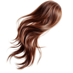 Naklejka premium Auburn waves cascade, isolated on white or transparent background
