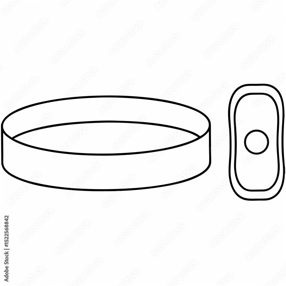 Poster minimalist vector illustration of two modern objects with transparent background for design projects