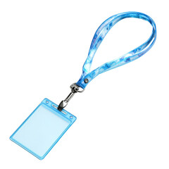 Stylish Blue Lanyard with Blank ID Badge Holder