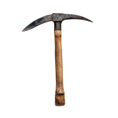 Vintage Pickaxe: A Mining Tool of Yesteryear on white background