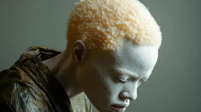 African person with face paint and a strong sense of individuality.