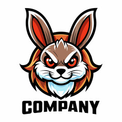 Vector rabbit head Modern Logo Design Vector Template 