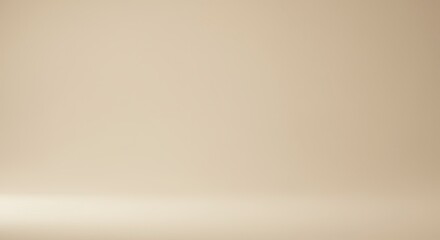 Neutral Beige Empty Studio Background With Soft Lighting Creating Minimalist Aesthetic