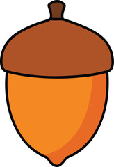 acorn icon clipart vector on transparent background
