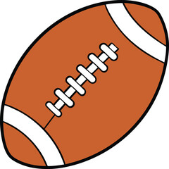 american football icon clipart vector on transparent background