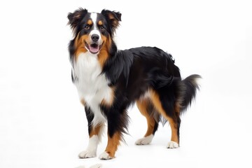 Australian Shepherd dog isolated on white background