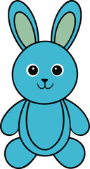 Obraz premium baby toy bunny icon clipart vector on transparent background