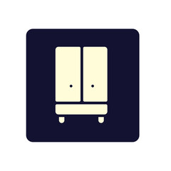 cupboard with 2 doors illustration icon