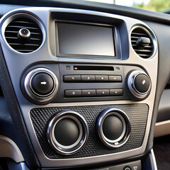 Fototapeta premium car audio system front panel