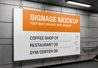 Billboard Mockup in a Subway