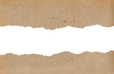 Old Brown Torn Paper Piece