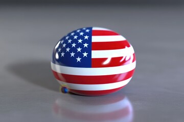 Election Day Button. 2012 US Presidential Campaign with Blue Badge and Ballot Box