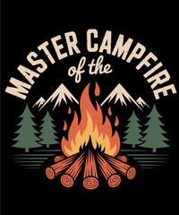 Funny Outdoor Camping Crew Master Of The Campfire