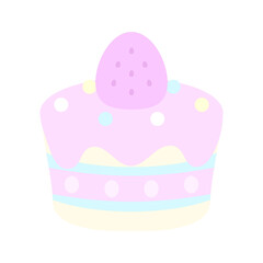 いちごのパステルミニホールケーキ♪PNG