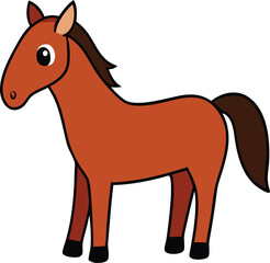 horse icon clipart vector on transparent background
