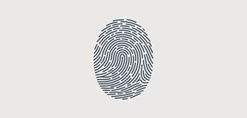 Abstract Fingerprint Icon for Security and Identity