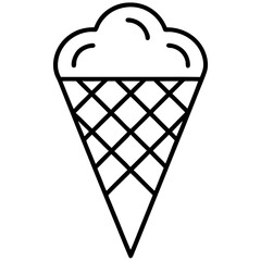 Sweet Dessert & Ice Cream Icon  – AI Graphic Design File for Microstock