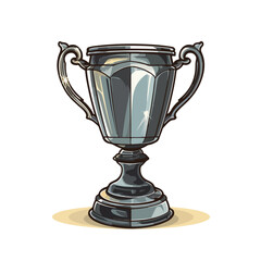 Professional American Football Winner Cup Prize Trophy Shadow Stock Image