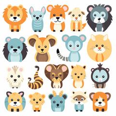 Colorful Cartoon Animal Design for Professional Illustrations and Graphics