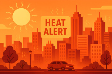 City Heat Alert: Red Sky Warning of Extreme Temperatures