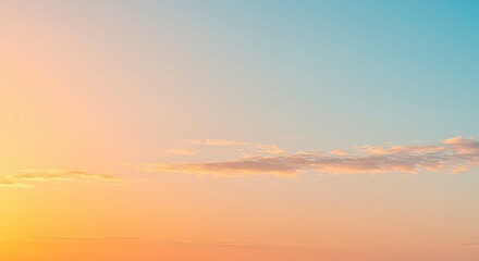 Fototapeta premium Sky With Pastel Colors And Light Clouds In A Calm And Peaceful Scene