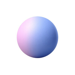 A 3D rendered sphere with a smooth gradient transition from pink to blue, showcasing a soft texture against a white isolated background.