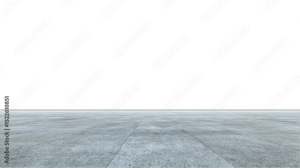 Poster expansive concrete area with transparent background providing an unobstructed sightline, ideal for s