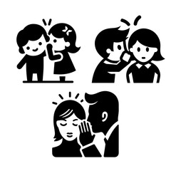 Whispering and Gossip Pictograms
