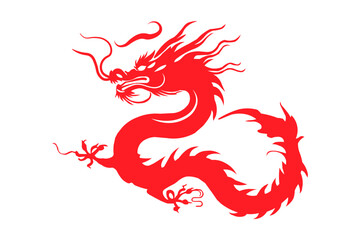 Obraz premium Red chinese dragon graphic