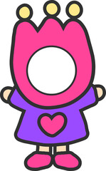 Pink Tulip face frame for kids