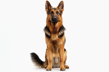 German Shepherd dog isolated on white background