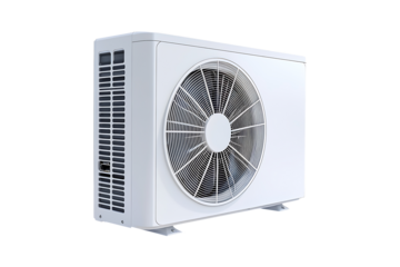 Fabulous White Heat Pump isolated on a transparent background