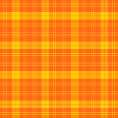 Colorful plaid repeat pattern.Checkered tartan seamless pattern in orange and yellow.Geometric graphic vector illustration background design for fabric and prints. 
