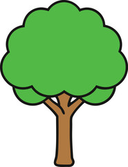 tree icon clipart vector on transparent background	

