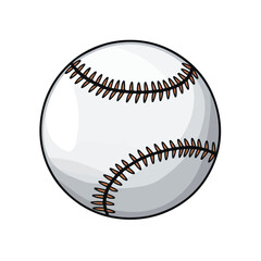 Professional Baseball Ball Icon on White Background Vector Illustration for Sports Apps and Websites