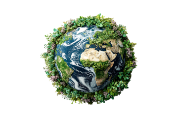 Earth day concept isolated on a transparent background