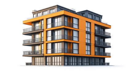 Obraz premium Real Estate Icon Building Isolated on White Background