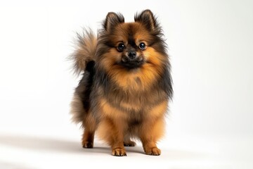 Pomeranian dog isolated on white background