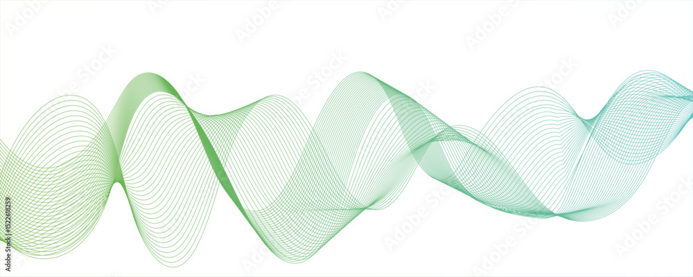Poster abstract green smooth element swoosh speed wave modern stream background.abstract colors blend mesh.