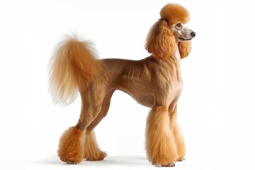 Poodle dog isolated on white background
