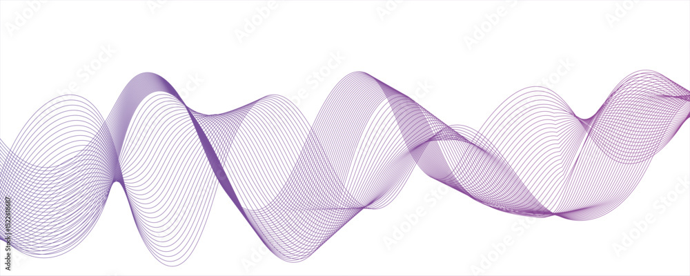 Poster abstract porple smooth element swoosh speed wave modern stream background. abstract frequency sound 