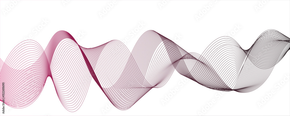 Poster abstract blue smooth element swoosh speed wave modern stream background. abstract frequency sound wa