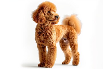 Poodle dog isolated on white background
