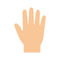  Open Helping Hand Flat Vector Icon in Neutral Skin Tone for Support Services, Mental Health Outreach, and Community Care Campaigns